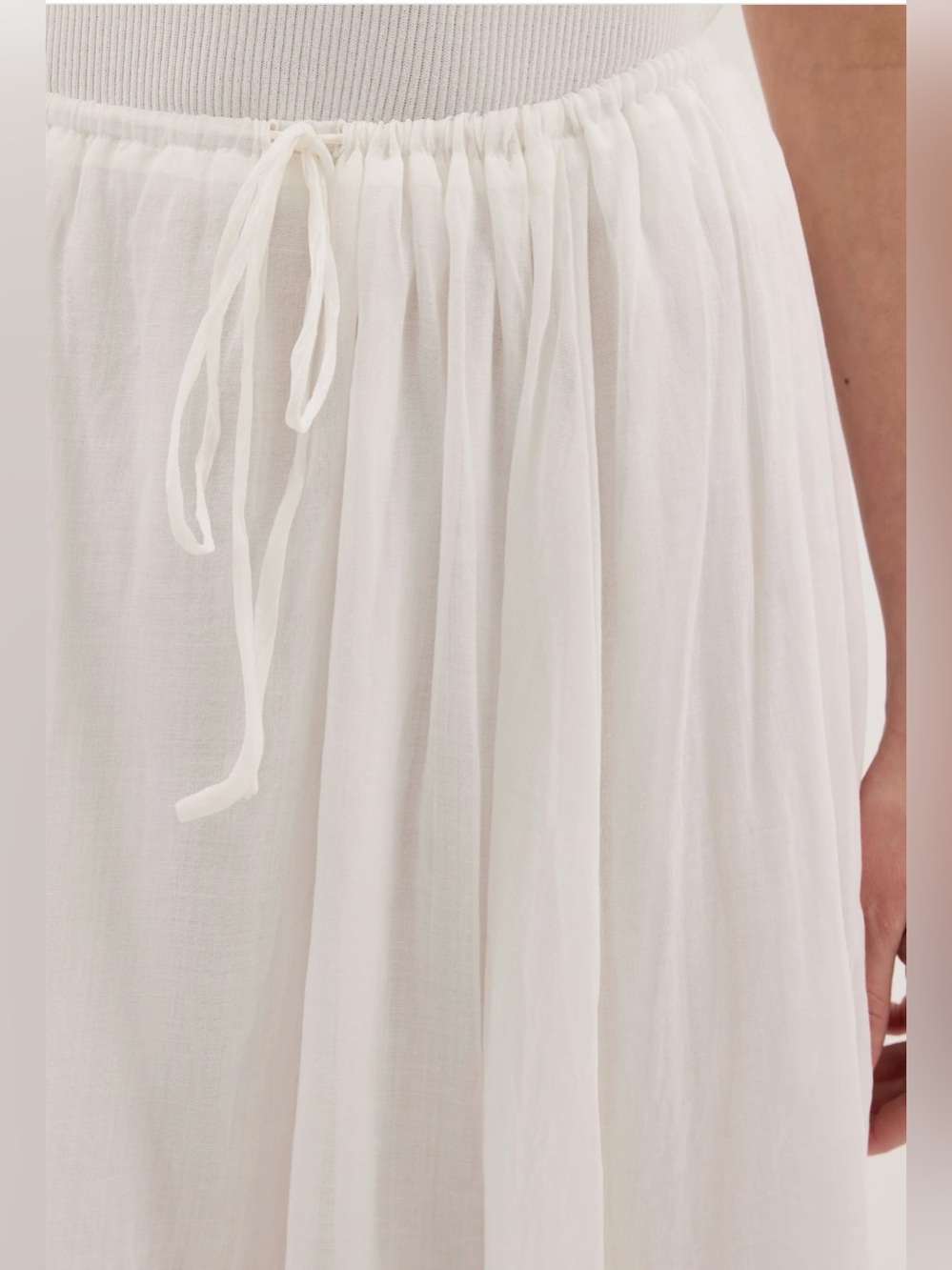 DISSH Layne White Ramie Maxi Skirt - Picture 4 of 15